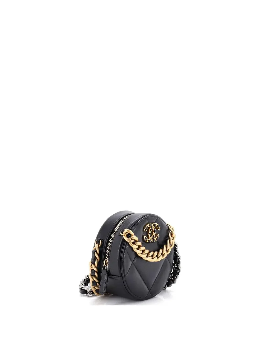 Chanel 19 Round Clutch With Chain #287609C26B